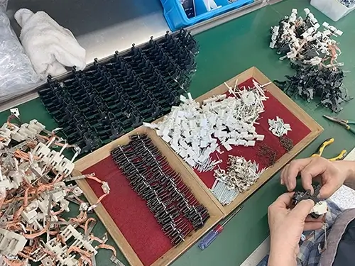 A close-up view of MCCB assembly