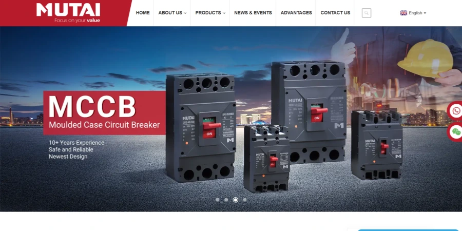 The Screenshot of Mutai Electric Website