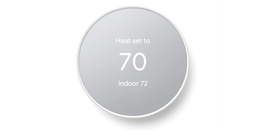 Image of a smart thermostat showing heat set to 70 degrees with indoor temperature at 72 degrees.